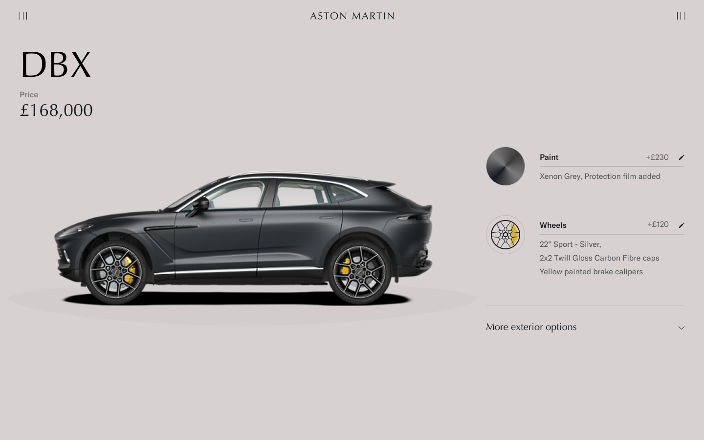 Configurator – hover